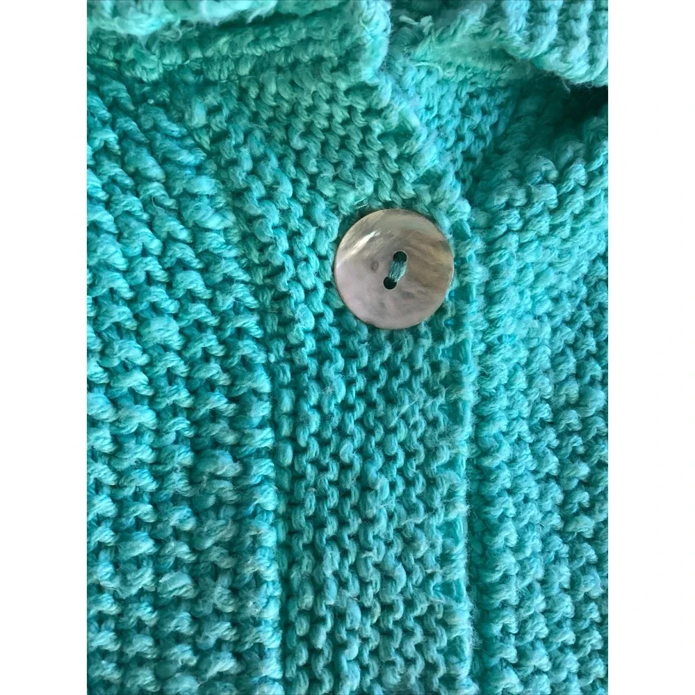 Anthropolgy Willow Sweater Cardigan Medium Mint Green Mother of Pearl Buttons C